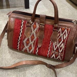 Ulayah Turkish Weekender Bag, Vegan Leather